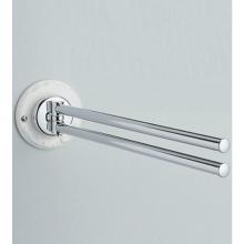 Herbeau 11252055 - ''Charleston'' Pivotable Towel Bar in  White, Polished Brass