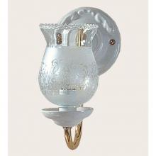 Herbeau 12292055 - ''Charleston'' Wall Light in White, Polished Brass