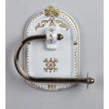 Herbeau 13010855 - Toilet Tissue Holder in Berain Vert, Polished Brass