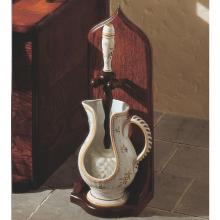 Herbeau 130420 - Wooden Toilet Brush with Ceramic Handle in White