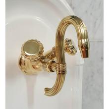 Herbeau 210655 - ''Pompadour Verseuse'' Wall Mounted Mixer in Polished Brass