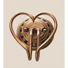 Herbeau 230270 - ''Pompadour'' Coat Peg in Weathered Brass