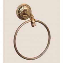 Herbeau 230355 - ''Pompadour'' 6'' Towel Ring in Polished Brass