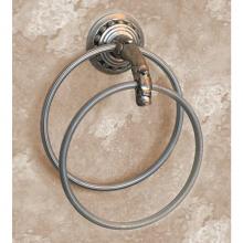 Herbeau 230455 - ''Pompadour'' Double Towel Ring in Polished Brass