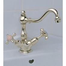 Herbeau 300147 - ''Royale'' Single-Hole Basin Mixer in French Weathered Brass