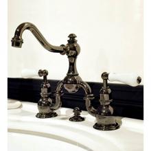 Herbeau 30032070 - ''Royale'' Wall Mounted 2-Hole Set with White Ceramic Lever Handleswithout Was
