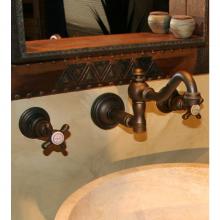 Herbeau 300770 - ''Royale'' Wall Mounted 3 Hole Set Without Waste in Weathered Brass