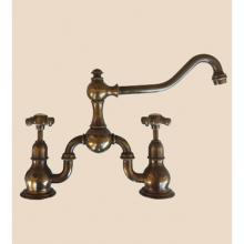 Herbeau 302247 - ''Royale'' 2-Hole Kitchen Mixer in French Weathered Brass