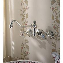 Herbeau 302647 - ''Royale'' Wall Mounted 3-Hole Kitchen Mixer in French Weathered Brass