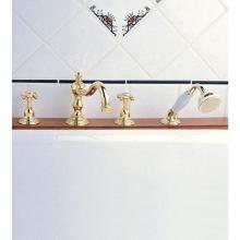 Herbeau 303370 - ''Royale'' Roman Tub Set 4-Hole Deck Mounted in Weathered Brass