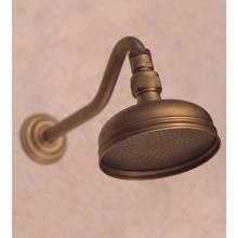 Herbeau 304770 - ''Royale'' Wall Mounted Showerhead, Arm and Flange in Weathered Brass