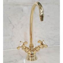 Herbeau 305055 - ''Royale'' ''Verseuse'' Deck Mounted Mixer in Polished Bra