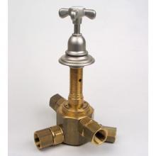 Herbeau 306355 - ''Royale'' Wall Mounted 4-Port Diverter Valve in Polished Brass