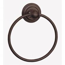 Herbeau 310147 - ''Royale'' 6-inch Towel Ring in French Weathered Brass
