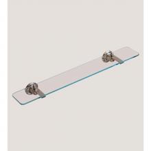 Herbeau 311355 - ''Royale'' Glass Shelf with Metal Brackets in Polished Brass