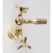 Herbeau 361055 - ''Monarque'' Single-Hole Bidet Mixer with Pop-up Waste in Polished Brass