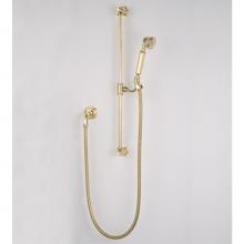 Herbeau 364670 - ''Monarque'' Slide Bar with Personal Hand Shower and Wall Elbow in Weathered B