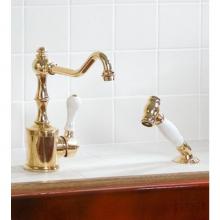 Herbeau 41212059 - ''Royale'' With Handspray Single Lever Mixer With Ceramic Cartridge in White H
