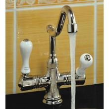 Herbeau 42032046 - ''Namur'' Single-Hole Kitchen / Bar / Lavatory Mixer in White Handles, French