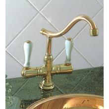 Herbeau 42032058 - ''Namur'' Single-Hole Kitchen / Bar / Lavatory Mixer in White Handles,