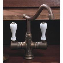 Herbeau 42032059 - ''Namur'' Single-Hole Kitchen / Bar / Lavatory Mixer in White Handles,
