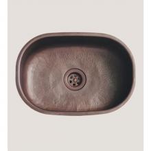 Herbeau 430161 - ''Seine'' Oval Bowl in Hammered Weathered Copper and Brass