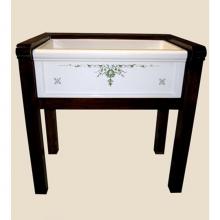 Herbeau 46030820 - ''Luberon'' Fireclay Farm House Sink in Berain Vert, White background