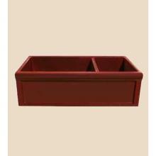 Herbeau 461325 - ''Luberon'' Fireclay Double Farm House Sink in No Handpaint, Saffron