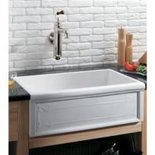 Herbeau 461420 - ''Luberon'' Art Nouveau Fireclay Farmhouse Sink in White