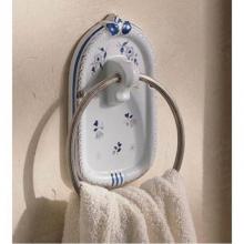 Herbeau 1112XX53 - Towel Ring in Any Handpainted Finish, Old Silver Ring