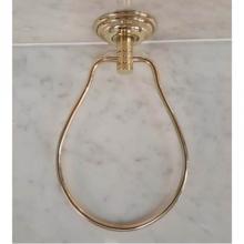 Herbeau 229055 - ''Lille'' Petite Towel Ring in Polished Brass