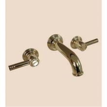 Herbeau 421247 - ''Mel Lille'' 3-Hole Wall Mounted Kitchen Faucet in French Weathered Brass
