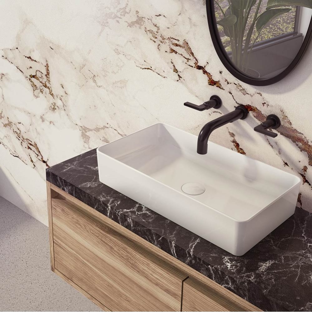 Alta Rectangular Ceramic Sink in White