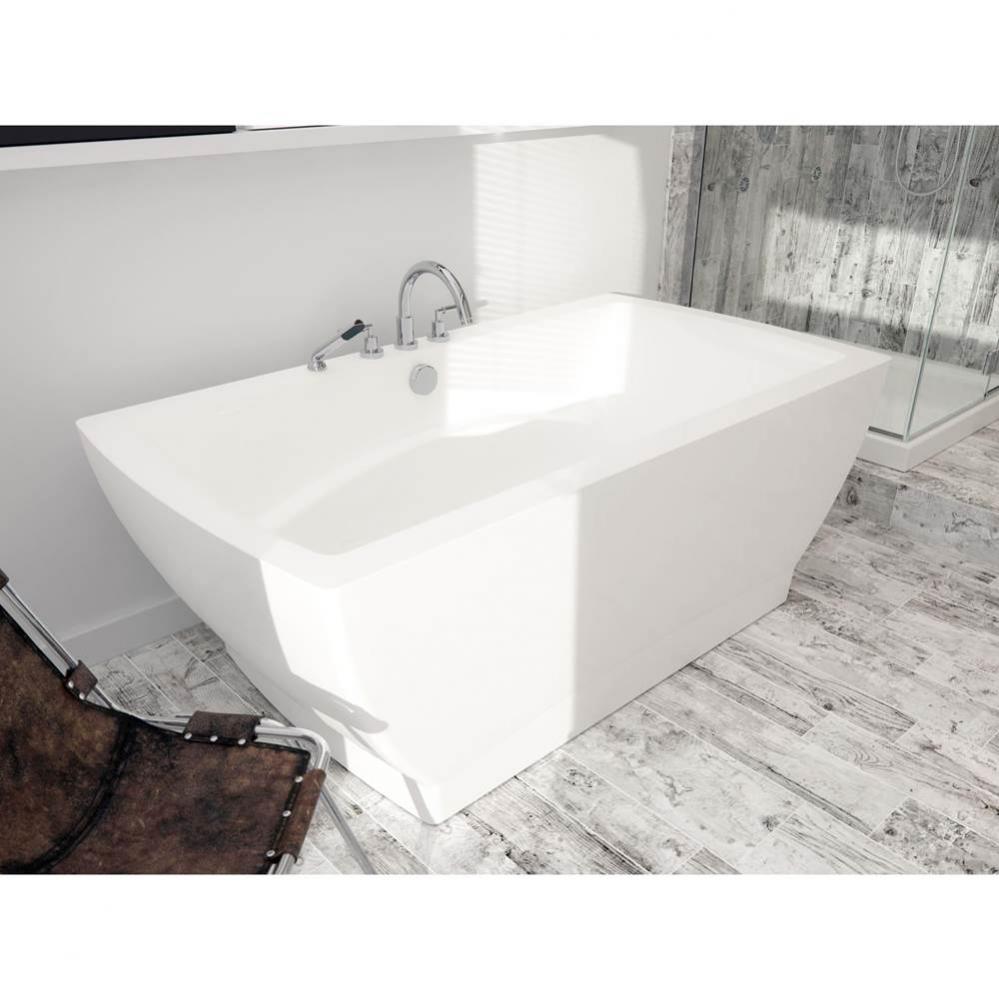Believe 7236 Acrylic Freestanding Center Drain Mass-Air Bathtub in White