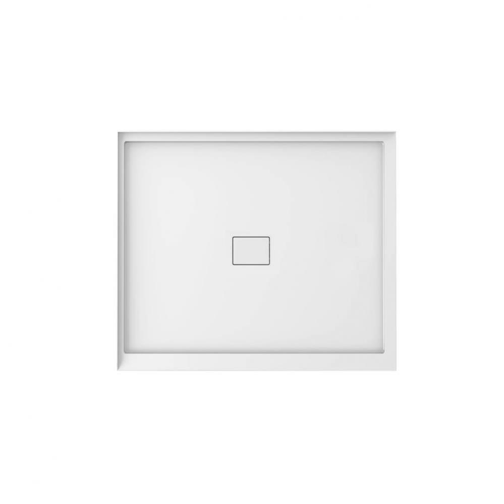 Cache 3642 Acrylic Right Corner Shower Base in White with Center Drain