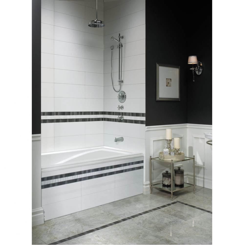Delight 6032 IF Acrylic Alcove Right Drain Whirlpool & Activ-air Bathtub in White