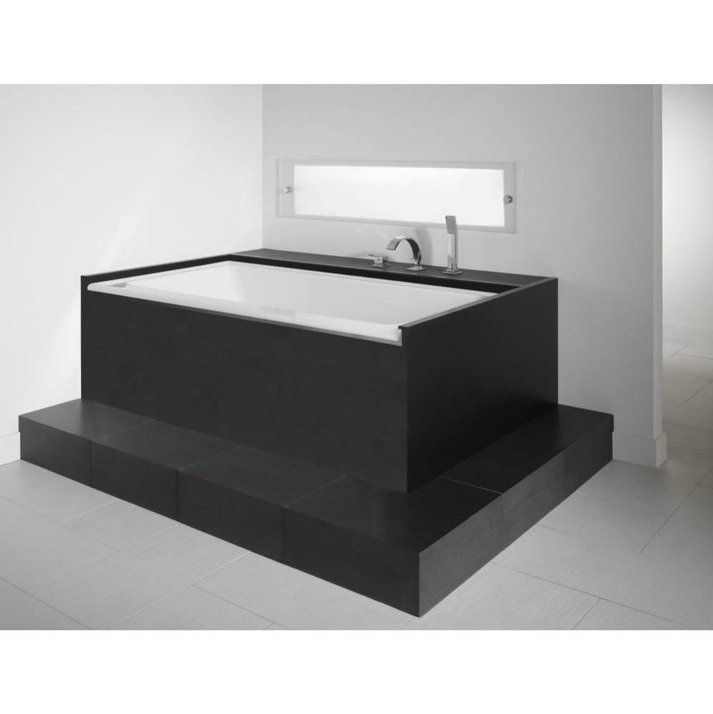 Zora 6636 IF Acrylic Alcove Left Drain Whirlpool & Activ-air Bathtub in White