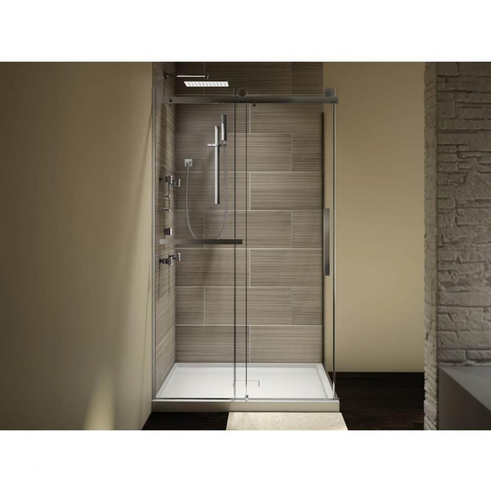 Exalt  48 x 36 x 78 in. 8 mm Sliding Shower Door for Corner Installation with Clear glass in Matte