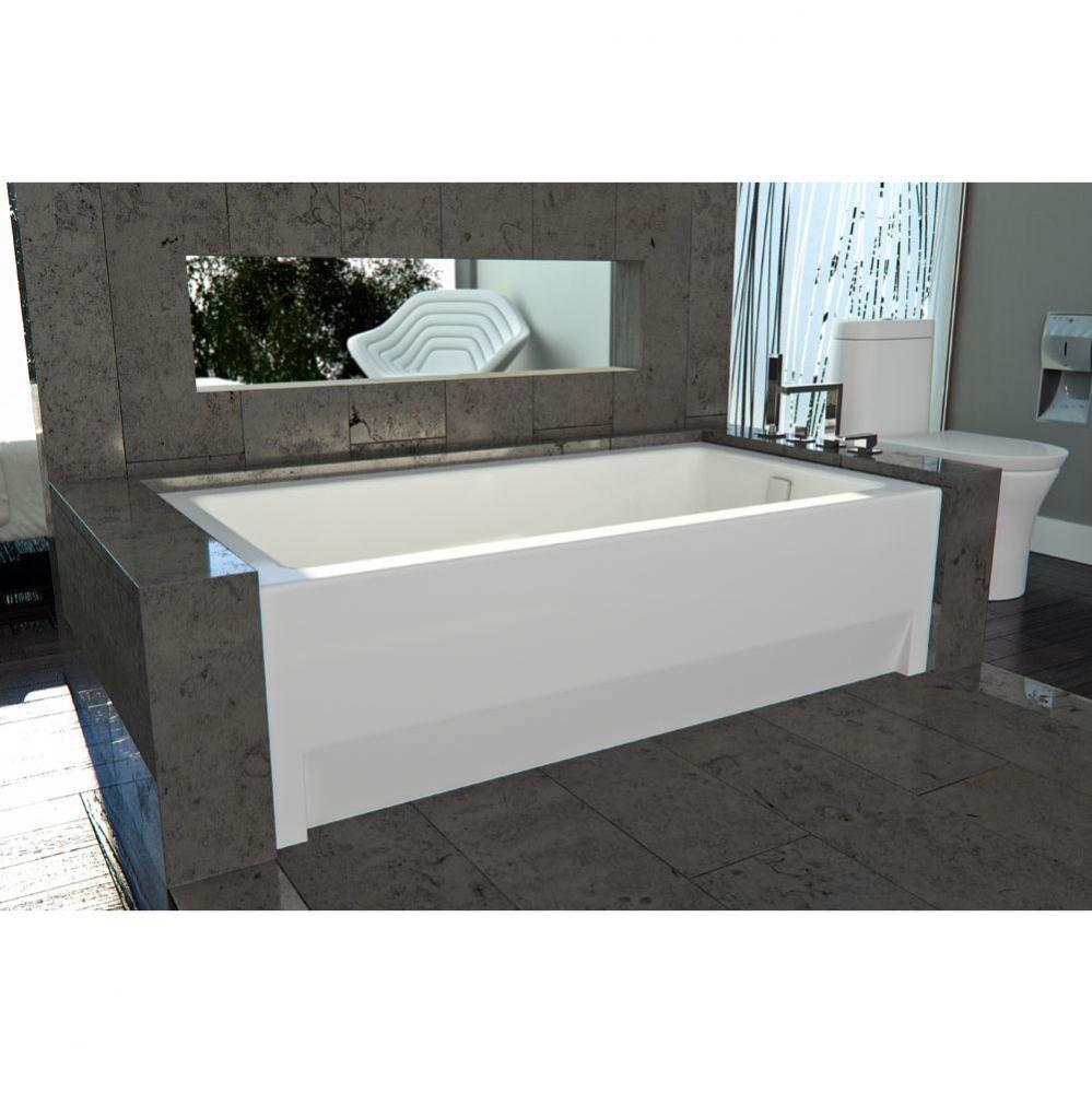 ZORA bathtub 32x60 with Tiling Flange, Right drain, Whirlpool, Ice gray