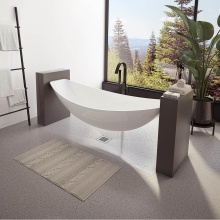 Neptune 220316-000-001-000 - Zadar 79 Acrylic Floating Hammock Center Drain Bathtub in White