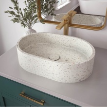 Neptune 220388-000-318-000 - Lorna Oval Terrazzo Sink in White