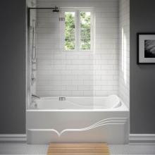 Neptune 220116-L-131-001 - Daphne 6032 IFS Acrylic Alcove Left Drain Whirlpool & Activ-air Bathtub in White