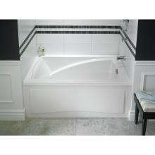 Neptune 220121-R-132-001 - Delight 6032 IFS Acrylic Alcove Right Drain Whirlpool & Mass-Air Bathtub in White