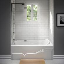 Neptune 15.11412.550033.26 - DAPHNE bathtub 32x60 with Tiling Flange and Skirt, Left drain, Whirlpool/Mass-Air/Activ-Air, Sandb