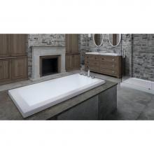 Neptune 220484-E-131-001 - Flory de Colt 7766 Acrylic Drop-in End Drain Whirlpool & Activ-Air Bathtub in White