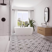 Neptune 220417-000-001-000 - Alaro 5528 Acrylic Freestanding Center Drain Bathtub in White