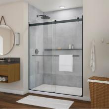 Neptune 220340-900-340-000 - Barena 56-60 x 76 in. 8mm Bypass Shower Door for Alcove Installation with Clear Glass in Matte Bla