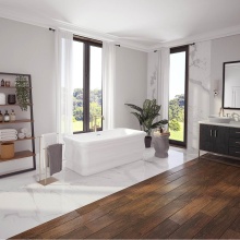 Neptune 220421-000-001-000 - Loira 7133 Acrylic Freestanding Center Drain Bathtub in White