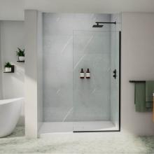 Neptune 220341-900-340-000 - Reka 34 x 72 in. 10mm Shower Screen for Alcove Installation with Clear Glass in Matte Black