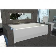 Neptune 220215-R-132-001 - Zora 6032 IFS Acrylic Alcove Right Drain Whirlpool & Mass-Air Bathtub in White